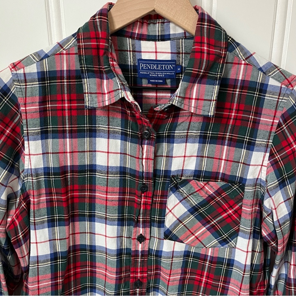 Pendleton Multicolor Plaid Button Down Shirt Wome… - image 1